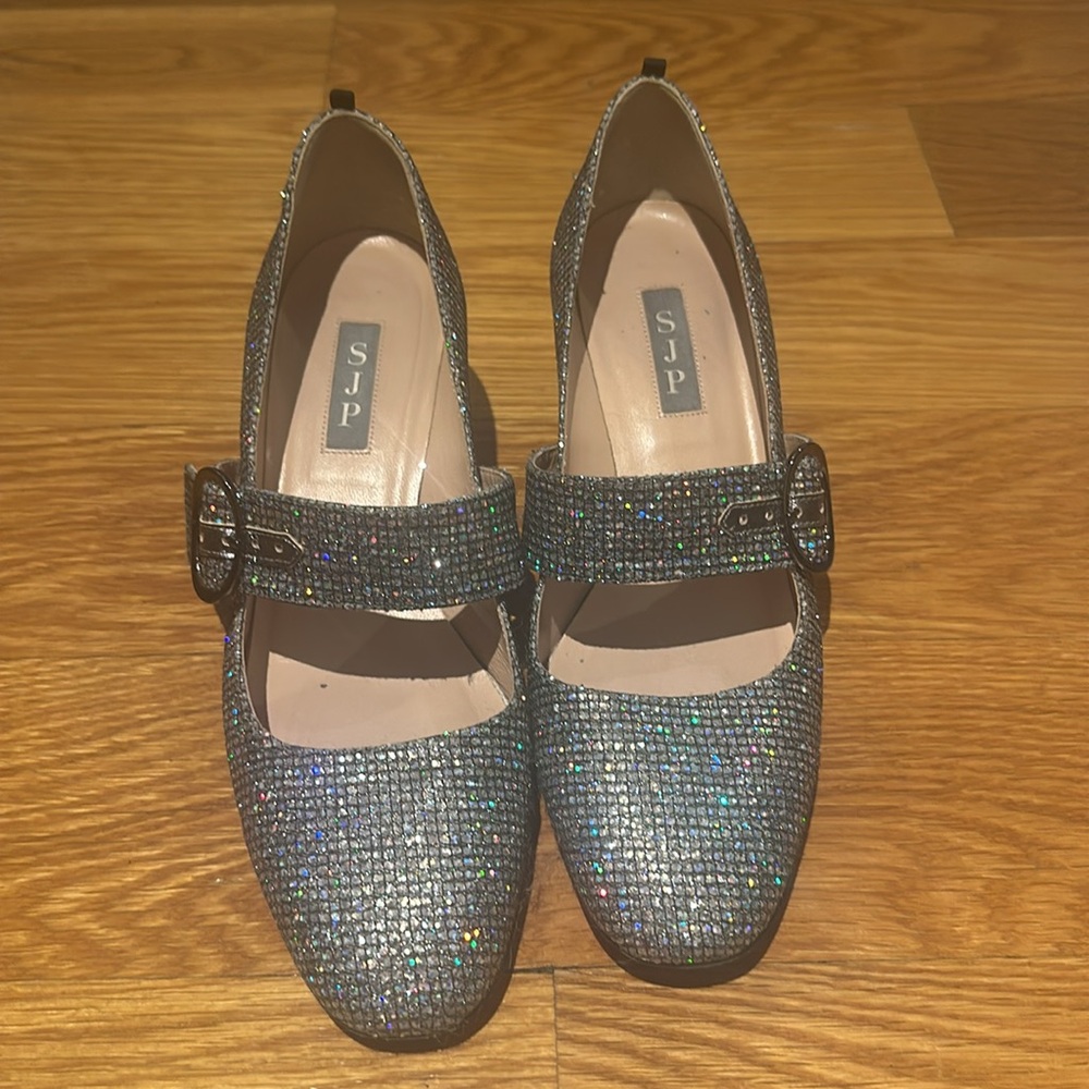 SJP Silver Sparkle Shoes